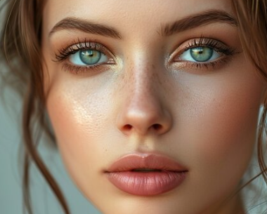 Elegant close-up eye beauty look